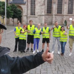 Helfer bei der Thüringer Lotto-Ladys-Radtour um Schmalkalden